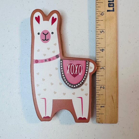 XOXO Llama Valentines Day heart decoration Valentine Love Tiered Tray decoration - Picture 3 of 9